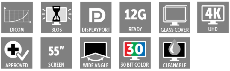 Iconos de los atributos del monitor 8255